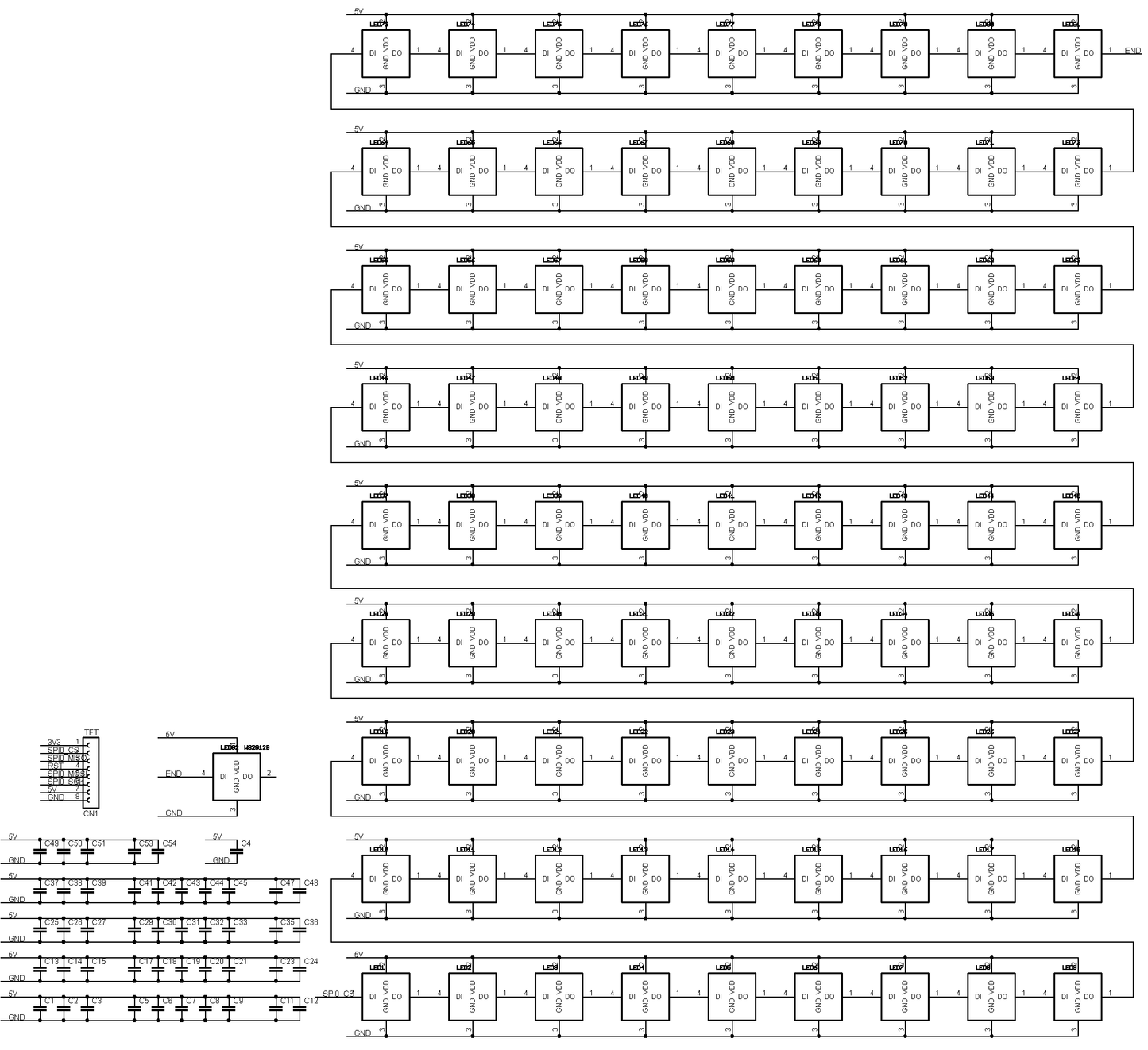 RGBMATRIX-FUNX (9x9ドットマトリックス WS2812B x(81+1))