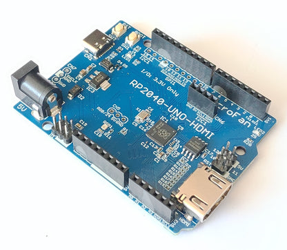 RP2040-UNO-HDMI (RP2040, Dual ARM Cortex-M0+ 8MB Flash) PicoDVI対応開発ボード