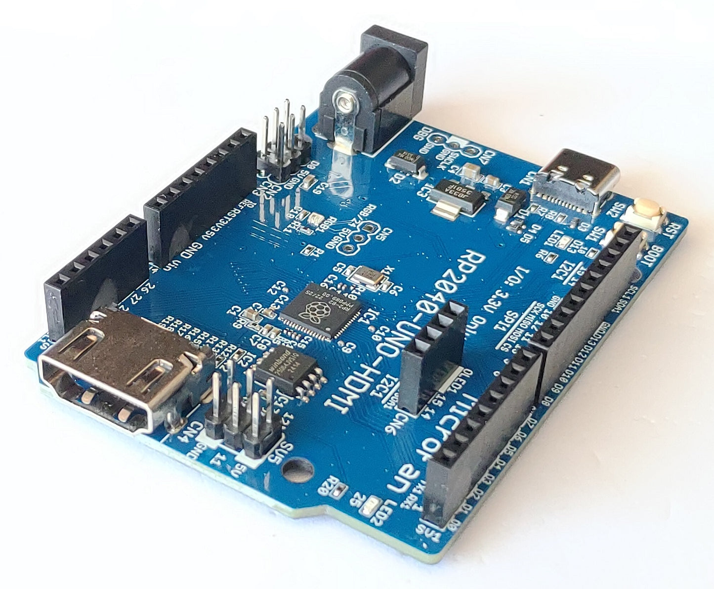 RP2040-UNO-HDMI (RP2040, Dual ARM Cortex-M0+ 8MB Flash) PicoDVI対応開発ボード