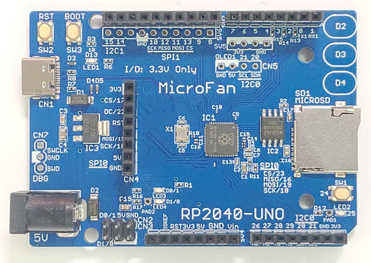RP2040-UNO-R2 (RP2040, Dual ARM Cortex-M0+ 16MB Flash) 開発ボード