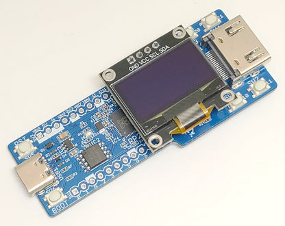 RP2350A-DVI (8MB Flash、DVI出力、タクトスイッチ x4、圧電スピーカー、加速度センサー)