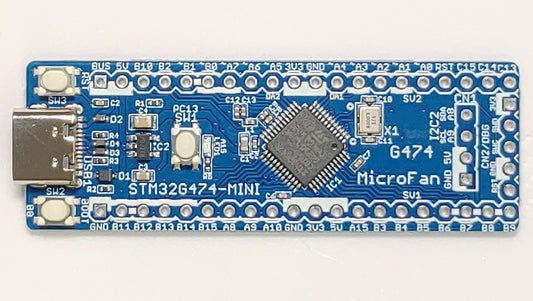 STM32G474-MINI ( STM32G474CBT6, ARM Cortex-M4, 170MHz, 128KFlash, 128KRAM) 開発ボード Type-C USBコネクタ