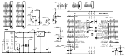 STM32G474-MINI ( STM32G474CBT6, ARM Cortex-M4, 170MHz, 128KFlash, 128KRAM) 開発ボード Type-C USBコネクタ