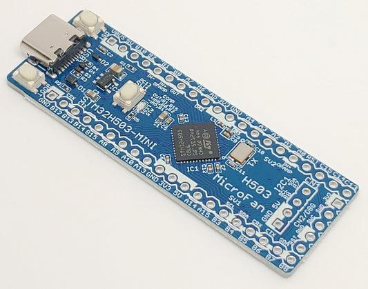 STM32H503-MINI ( STM32H503CBU6, ARM Cortex-M33, 250MHz, 128KFlash, 32KRAM) 開発ボード Type-C USBコネクタ