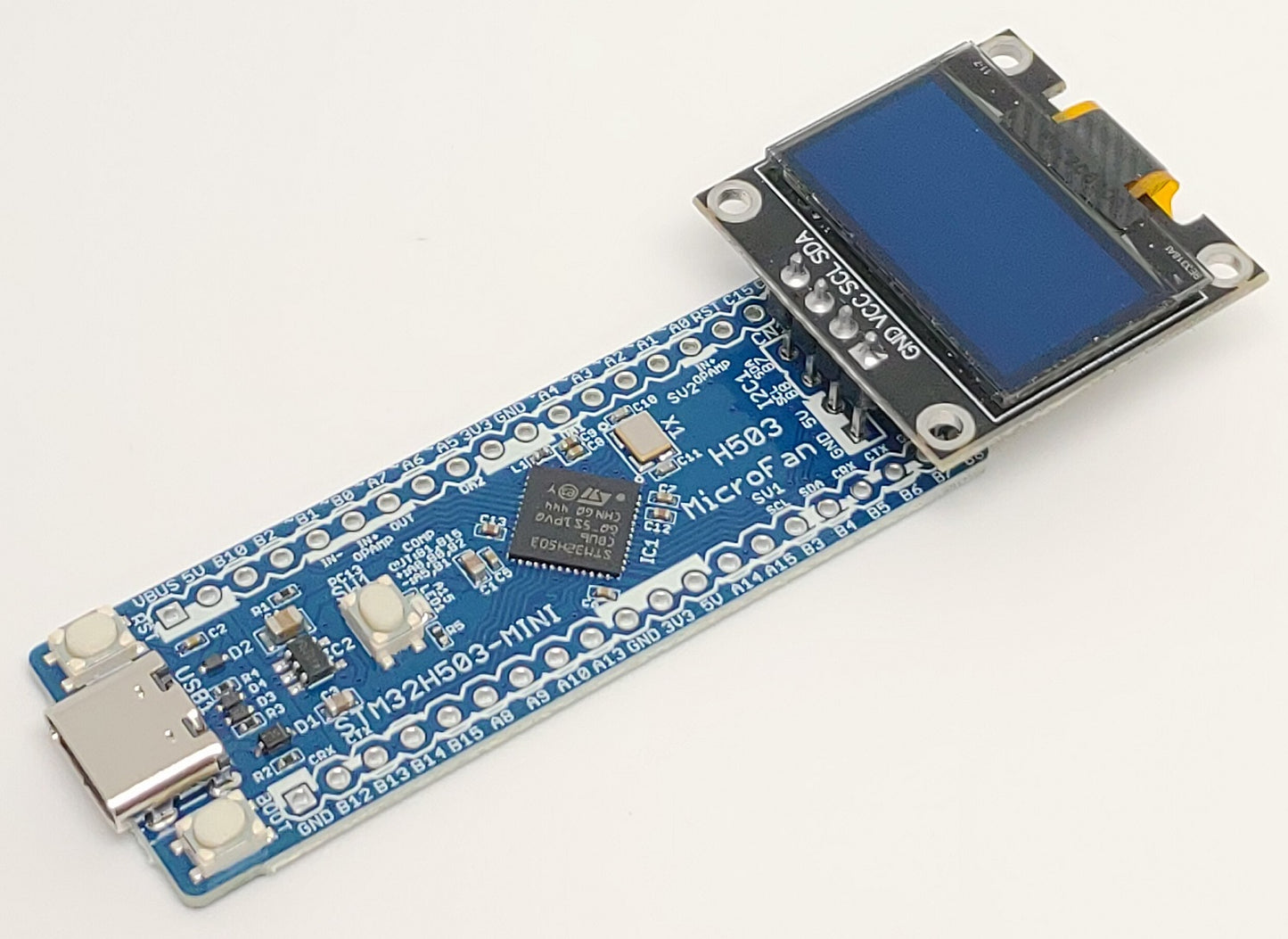 STM32H503-MINI ( STM32H503CBU6, ARM Cortex-M33, 250MHz, 128KFlash, 32KRAM) 開発ボード Type-C USBコネクタ