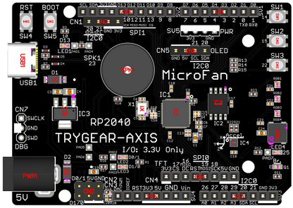 TRYGEAR-AXIS-RP2040 (RP2040, Dual ARM Cortex-M0+ 4MB Flash)
