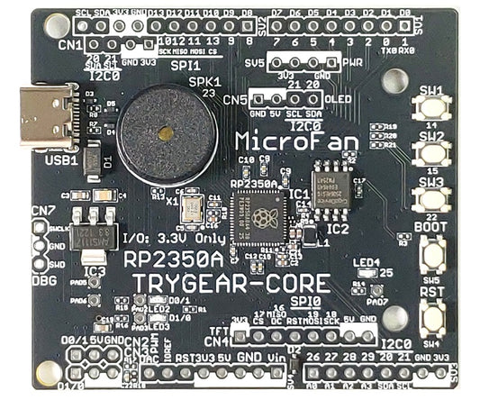 TRYGEAR-CORE RP2350A (RP2350A, Dual ARM Cortex-M33 8MB Flash)