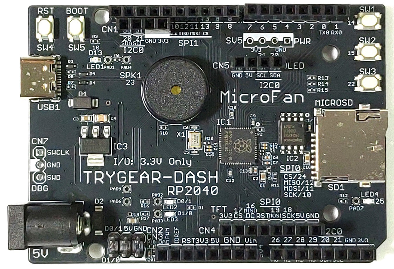 TRYGEAR-DASH-RP2040 (RP2040, Dual ARM Cortex-M0+ 8MB Flash)