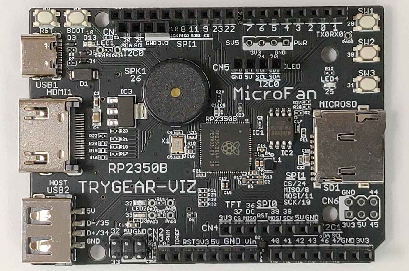 TRYGEAR-VIZ-RP2350B (RP2350B, Dual ARM Cortex-M33 16MB Flash)