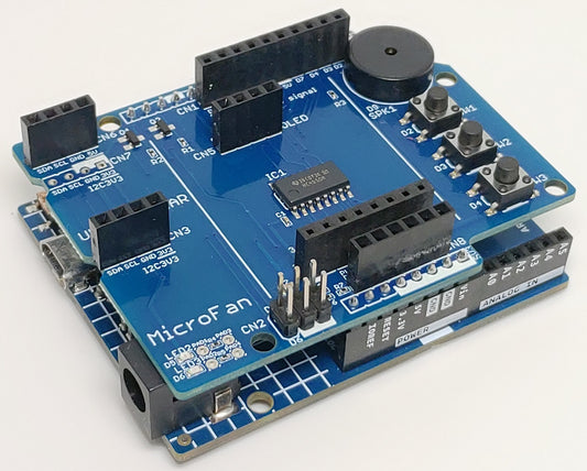 UNO-TRYGEAR-STACK (UNO R3/R4->TRYGEAR化シールド)