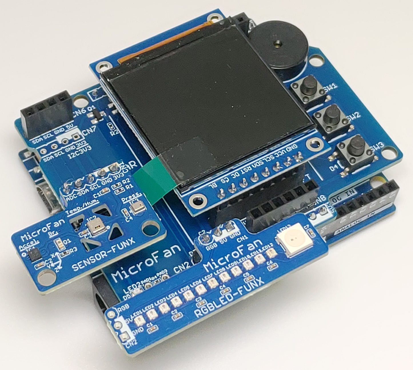 UNO-TRYGEAR-STACK (UNO R3/R4->TRYGEAR化シールド)