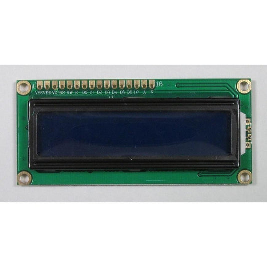 16文字2行液晶文字ディスプレイ（5V、文字白、バックライト青）